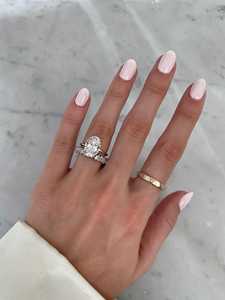 Custom Heart Cut Lab Grown Diamond Wedding Band Minimalist Solitaire Sparkling <b>Dainty</b> Eternity <b>Ring</b> 14k 18k Solid Gold Wholesale - Product Image 2