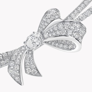 Luxury Full Diamond Bow Knot Choker Necklace for Women – High Quality CZ / Lab Grown Diamond Elegant Bridal Jewelry - Product Image 2