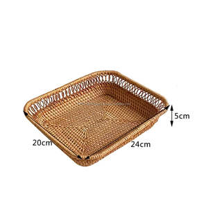 Handmade Serving Food Rattan <b>Trays</b> Customizable Eco Friendly Natural Woven <b>Tray</b> Durable Bulk Supplier Vietnam - Product Image 3