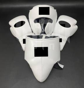 Guantes de Boxeo Blancos Personalizables de Primera Calidad, con Agarre Ergonómico, Cuero Vacuno Genuino, Acolchado Grueso de 4 Capas, con Cordones, Antideslizantes - Product Image 1