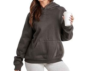 Sudadera con Capucha de Algodón Suave y Moderna, con Tela Ligera y Estilo Urbano para Usar en Capas Durante el Verano, Sudadera de Verano para Mujer - Product Image 5