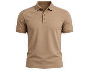 Camiseta de Manga Corta de Algodón para Hombre, Diseño ODM con Logotipo Frontal, Tejido de Punto Informal, Color Sólido, Transpirable, Corte Regular, Diseño con Botones - Product Image 3