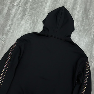 Custom Oversized Acid Wash Two-Piece Streetwear Tracksuit Colorful Rhinestones Zip up Hoodie and <b>Sweatpants</b> <b>Set</b> - Product Image 5