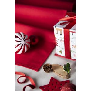 Runner da Tavolo Excelsa Colore Panama in Cotone 140x45 Cm Rosso - Product Image 3