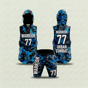 ชุดเสื้อกั๊กมีฮู้ดลายพรางป่าแบบไม่มีแขน Custom Warrior 77 พิมพ์ลายแบบ Sublimated แห้งเร็ว สำหรับผู้ใหญ่ทุกเพศทุกวัย เหมาะสำหรับเล่นกีฬาทุกฤดู - Product Image 4