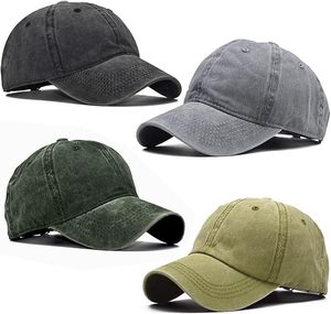 Gorra de Béisbol de Lona Desgastada con Logotipo Personalizado al por Mayor, Gorra de Papá de Algodón Teñido, Gorra Deportiva Vintage Lavada, Bordado 3D Oro Cobre - Product Image 1