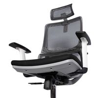 Chaise de travail ergonomique en maille 2W-HR-Appui-tête et accoudoir réglables, siège en contreplaqué avec mousse et tissu
