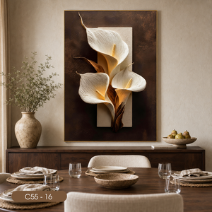 Arte Abstracto con Espejo, Pintura de Flores, Decoración de Pared Contemporánea, Hecho en Vietnam, Diseño Personalizado, Directo de Fábrica - Product Image 3