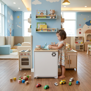 Lave-vaisselle en bois pour enfants fabriqué par Hao Hung Long An, conçu en contreplaqué de pin américain durable avec des bords lisses et sécurisés. - Product Image 5