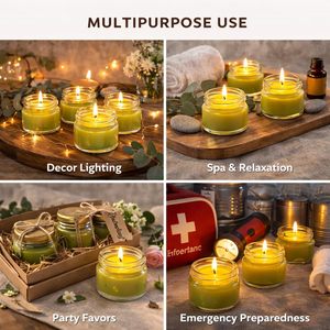 เทียนหอมในขวดแก้วขนาดเล็ก กลิ่นทีทรี หอมติดทนนาน เหมาะสำหรับเป็นของขวัญ - Product Image 3