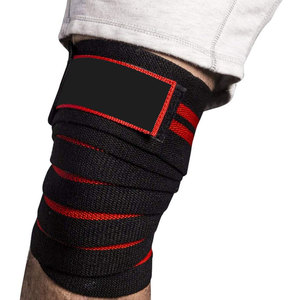 ผ้าพันเข่าคุณภาพสูง ปรับได้ ระบายอากาศได้ดี ผลิตจากผ้าสแปนเด็กซ์และไนลอน หนา กระชับ  ขนาดสั่งทำได้ พร้อมสายรัดแบบตะขอเกี่ยว สำหรับการออกกำลังกายแบบสควอท - Product Image 6