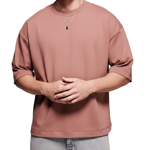 Camiseta de Gran Tamaño con Logotipo Personalizado de Calidad Premium OEM, Estilo Hip Hop, 210 g/m², Color Sólido, Ecológica, Transpirable, para Verano - Product Image 4