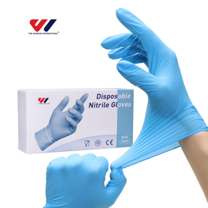 TWI CE 4mil Thickness Disposable Blue Nitrile Gloves Box Powder Free Waterproof Disposable Powder Free Nitrile Gloves - Product Image 1