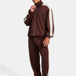 Survêtement de performance pour homme : Veste de sport zippée et pantalon de jogging respirant pour l'entraînement et la course – Vêtements de sport personnalisables en usine - Product Image 4