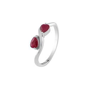 Ruby Ring in 92.5 Sterling Silve KLSR-11841 - Product Image 1