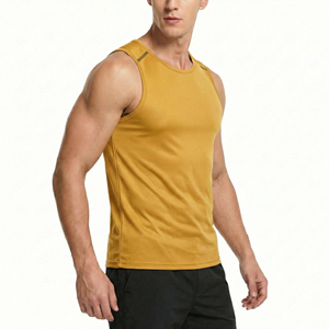 Tailored Fit Wholesale Custom Own Brand All Season Men's Tank Tops Gym Workout Sports Fitness Soft Spandex <b>Polyester</b> Tank Tops - Product Image 4
