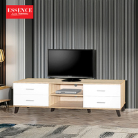Meuble TV contemporain à 4 tiroirs 55-59 pouces en provenance de Malaisie pour la maison ou l'hôtel, mobilier de salon TV6046 pour appartements