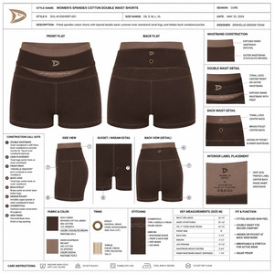 Shorts Deportivos de Cintura Alta para Mujer, Color Sólido, Transpirables, Tejidos en Spandex y Poliéster, Cintura Elástica, Corte Regular, con Logotipo - Product Image 4
