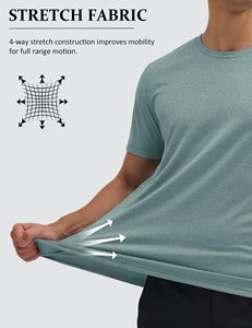 Custom Logo Men's Quick Dry Fit Sports T-Shirt Wholesale <b>Polyester</b> Breathable Moisture Wicking Round Neck Athletic Dryfit <b>Tshirt</b> - Product Image 3