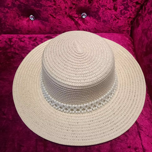 Nuevo Sombrero de Sol de Copa Alta de Verano para Mujer, de Paja de Papel con Lazo, Gorra de Playa Casual de Copa Plana, Estilo Panamá Unisex para Cuatro Estaciones - Product Image 1