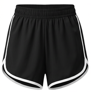 Shorts Deportivos de Punto para Mujer, Cintura Media, Cierre Elástico, Color Sólido, Transpirables, de Poliéster, Corte Regular, para Yoga y Playa - Product Image 5