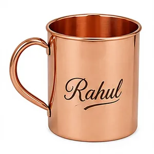 Personalized Smooth <b>Copper</b> Mug with Custom Name Engraving Pure <b>Copper</b> Drinking Mug Moscow Mule Mug Custom <b>Gift</b> <b>Copper</b> Cup - Product Image 1