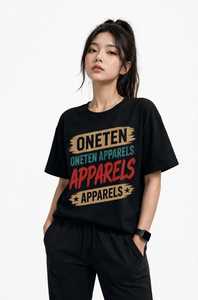 เสื้อยืดผู้หญิงฤดูร้อน สีกรมท่า ผ้าฝ้ายนุ่ม สวมใส่สบาย แขนสั้น ระบายอากาศได้ดี คุณภาพสูง ปรับแต่งได้ พิมพ์ลายซิลค์สกรีน แฟชั่น - Product Image 1