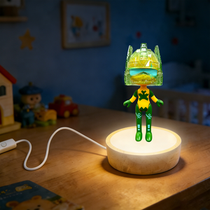 Lámpara Nocturna LED HelmeTeam Glitters Uranus con Base Luminosa, Control de un Botón, Brillo Suave, Tamaño Pequeño, DC5V, Decoración para Dormitorio y Regalo - Product Image 4