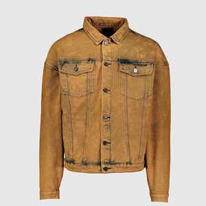 High Selling Friendly Budget Solid Color Stand Collar Men's Winter <b>Denim</b> Jeans <b>Jacket</b> Breathable Eco-Friendly OEM Service - Product Image 1