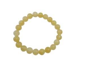 Pulsera de Piedras Redondas de Calcita Amarilla Feng Shui Hechas a Mano para Hombre y Mujer, Tamaño 8-10 mm, Joyería de Moda Energética - Product Image 4