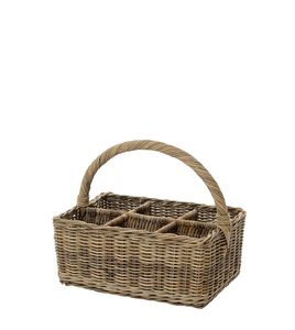 Decorative Natural Handwoven Rattan <b>Basket</b> Organizer For Restaurant Hotel Cafe And Home Dining <b>Table</b> Storage - Product Image 1