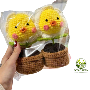 Maceta de ganchillo con forma de animal, hecha a mano, de peluche, estilo Kawaii, adorno, juguete de apoyo emocional, compañero de escritorio, regalo - Product Image 3