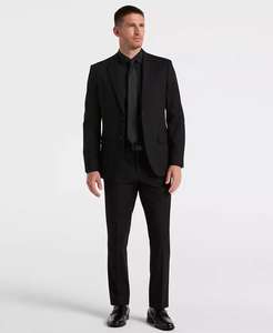 Pantalon tailleur coupe slim Dobby Louis pour homme | Perry Ellis - Product Image 1