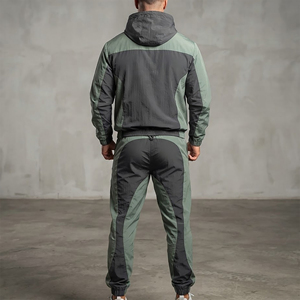 Traje Deportivo Cortavientos de 2 Piezas Personalizado al por Mayor para Hombre, 100% Nailon, Estilo Urbano, Color Sólido, Corte Clásico - Product Image 6