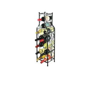 Porte-bouteilles en métal pour comptoir - Porte-bouteilles empilable à 3 niveaux, capacité de 12 bouteilles de vin pour bar à domicile ou cave à vin - Product Image 3