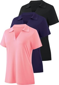 Camiseta Polo de Mujer 2026, Último Modelo, Color Sólido, Manga Corta, Tejida, Casual, Largo Regular, Estilo Liso Teñido, OEM ODM - Product Image 4