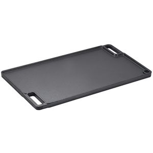 Piastra/Griglia in Ghisa Pretrattata Reversibile 24,6x42,4 cm, Doppia Fornello, Rettangolare Antiaderente per BBQ Familiare - Product Image 2