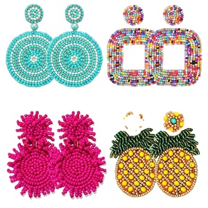 ต่างหูปักลายดินสอลูกปัดแบบยาวสไตล์วินเทจต่างหูแบบสั่งทำ - Product Image 3