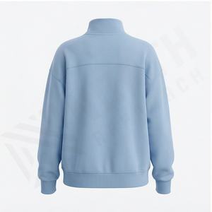 Sudadera de cuello redondo con estampado de gran tamaño de algodón sudadera de peso pesado de manga larga con estilo de moda al por mayor de punto sólido informal personalizado - Product Image 3