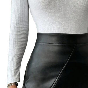 Nouvelle arrivée, jupe en cuir pour femmes, style décontracté, saison estivale, meilleure qualité, longueur midi, coupe régulière, personnalisable, jupes en cuir pour femmes - Product Image 3