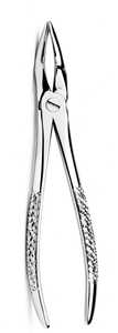 Forceps d'extraction dentaire pédiatrique ergonomique, manuel, petite taille, bec étroit, poignée texturée pour racines antérieures supérieures - Product Image 5