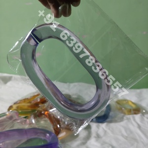 Décoration murale en résine avec boucles connectées, chaîne multicolore, ornement vertical pour salon, chambre à coucher, bureau - Product Image 4