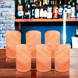 Vaso de Sal Rosa del Himalaya Tallado a Mano, Copa para Beber Natural para Bar, Restaurante y Fiestas - Product Image 6