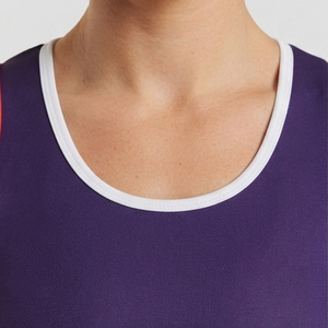 Custom Design Women's Netball Jersey 100% Polyester Women's Netball Jerseys Womens Neck Netball Jersey - Product Image 5