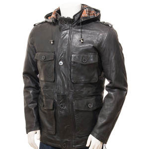 Chaqueta de Cuero para Hombre Estilo Urbano, Alta Calidad, Resistente al Agua, Transpirable, Cortavientos, Invierno, Colores y Tallas Personalizables - Product Image 3