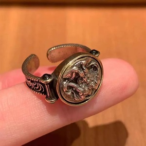 Винтажное антикварное регулируемое кольцо в стиле ретро бохо, эффектное украшение - Product Image 5