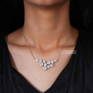 Elegante Colgante de Diamante Cultivado en Laboratorio con Corte Pera en Oro Blanco de 14K para Mujer, Joyería de Diamante Sintético de Color EF de Lujo, 4.76g - Product Image 1