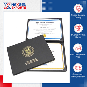 Fabricant de confiance propose des porte-documents de diplôme en cuir PU personnalisés de qualité supérieure au prix de gros. - Product Image 2