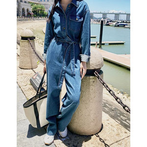 Nueva Edición Personalizable de Mono Vaquero Multicolor para Mujer con Cintura Media para Usar en Verano, Overoles Vaqueros a Precio Económico - Product Image 4