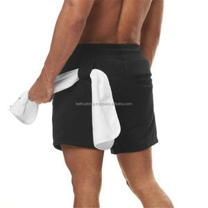 กางเกงขาสั้นออกกำลังกายผู้ชายสไตล์ไฮสตรีท ไซส์ใหญ่ ผ้าฝ้ายระบายอากาศ ใส่สบาย ลายเรียบ กันลม แห้งเร็ว เอวกลาง - Product Image 3